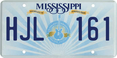 MS license plate HJL161