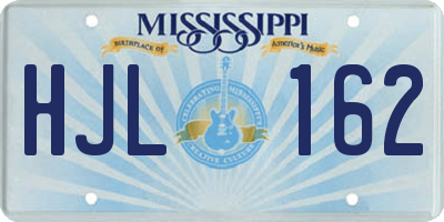 MS license plate HJL162