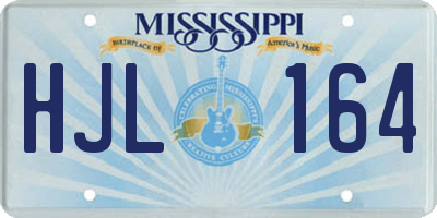 MS license plate HJL164