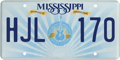 MS license plate HJL170