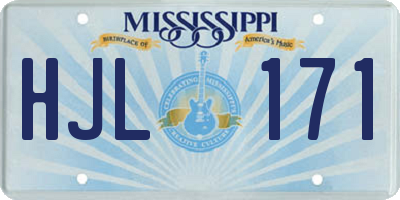 MS license plate HJL171