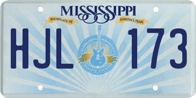MS license plate HJL173