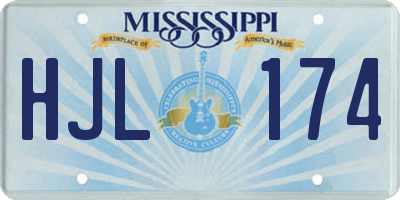 MS license plate HJL174