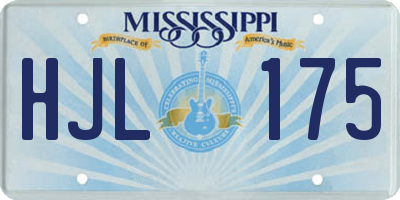 MS license plate HJL175