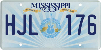 MS license plate HJL176