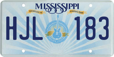MS license plate HJL183