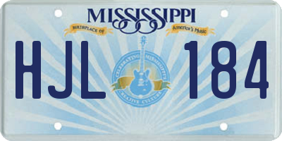 MS license plate HJL184