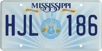 MS license plate HJL186