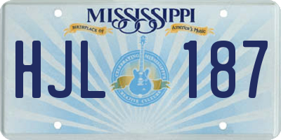MS license plate HJL187
