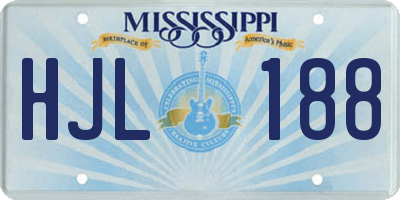 MS license plate HJL188