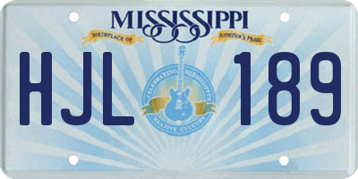 MS license plate HJL189