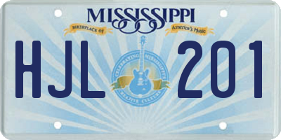 MS license plate HJL201