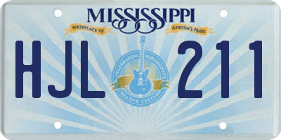 MS license plate HJL211