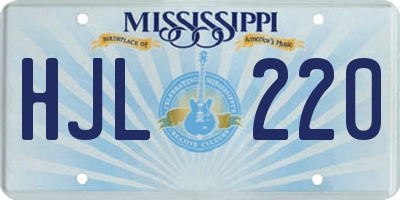 MS license plate HJL220