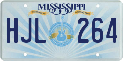 MS license plate HJL264
