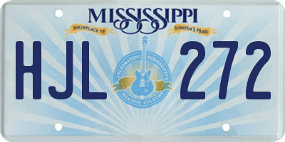 MS license plate HJL272