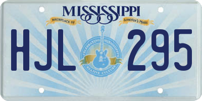 MS license plate HJL295