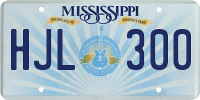MS license plate HJL300