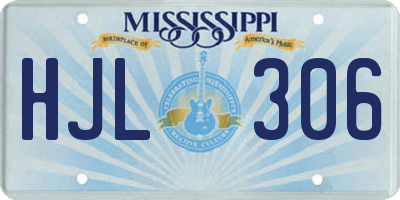 MS license plate HJL306