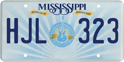 MS license plate HJL323