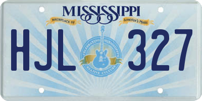 MS license plate HJL327