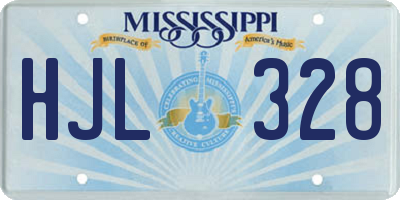 MS license plate HJL328
