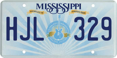 MS license plate HJL329