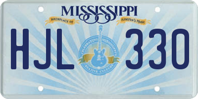 MS license plate HJL330