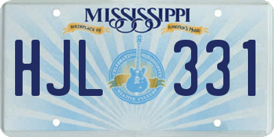 MS license plate HJL331