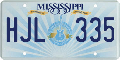 MS license plate HJL335
