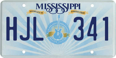 MS license plate HJL341