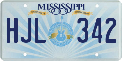 MS license plate HJL342