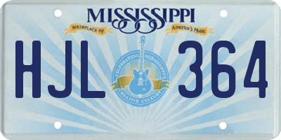 MS license plate HJL364