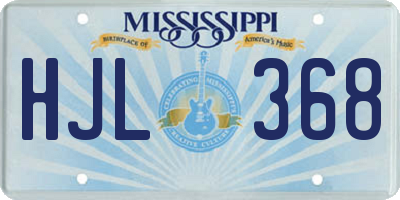 MS license plate HJL368