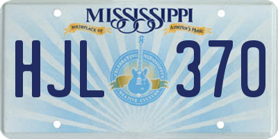MS license plate HJL370