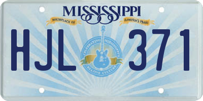 MS license plate HJL371