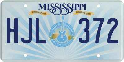 MS license plate HJL372
