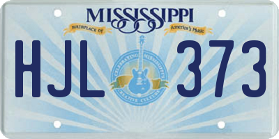 MS license plate HJL373