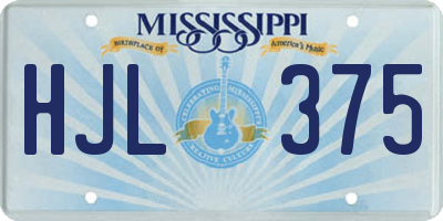MS license plate HJL375