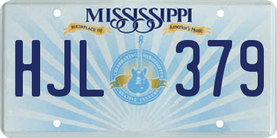 MS license plate HJL379