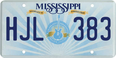 MS license plate HJL383