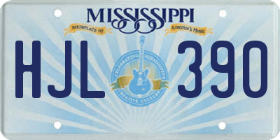 MS license plate HJL390
