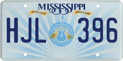 MS license plate HJL396