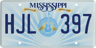 MS license plate HJL397