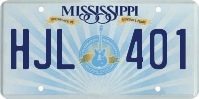 MS license plate HJL401