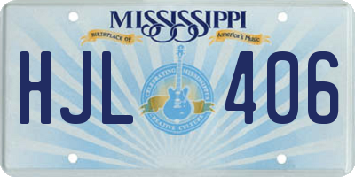 MS license plate HJL406