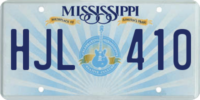 MS license plate HJL410
