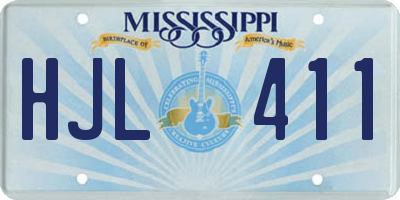 MS license plate HJL411