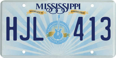 MS license plate HJL413