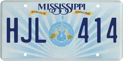 MS license plate HJL414